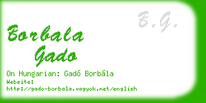 borbala gado business card