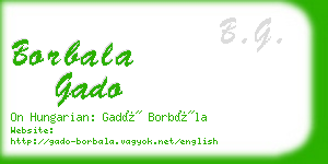 borbala gado business card